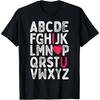 Happy Valentine's Day Cute Retro Teacher Alphabet Graphic Cotton Men T Shirt