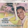 Płyta 7-calowa NAT KING COLE - To Whom It May Concern EAP21190 Capitol Records 1959 USA Jazz Używana