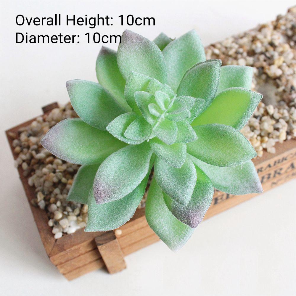Grünes Beflocktes Künstliches Sukkulenten Pflanzen Heim Schlafzimmer Wohnzimmer Deko Kunstpflanzen DIY Blumenarrangement plante artificielle