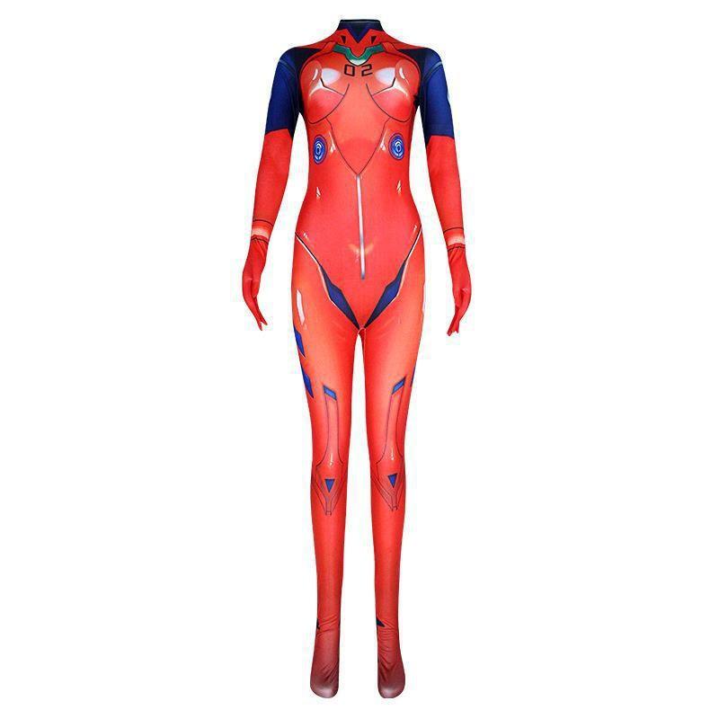 Halloween Cosplay Bodysuit With New Century Evangelion Asuka For Anime And Game Character Dressing
