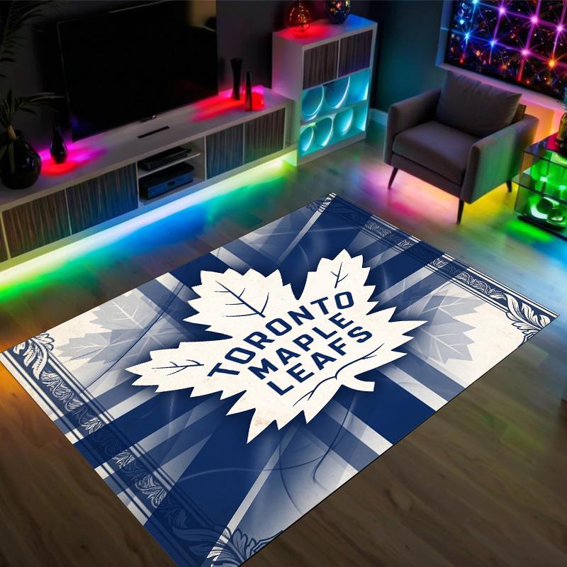 Dizajn Toronto Maple Leafs Kryštálový zamatový koberec Útulný Nie?Protišmyková potlačená predložka do spálne, obývacej izby, predsiene