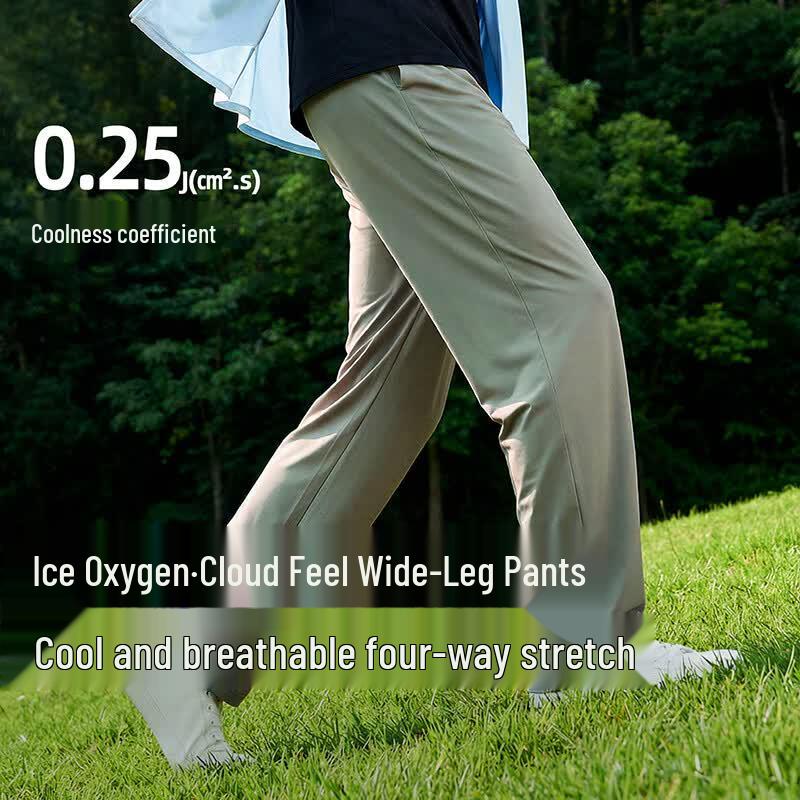 Baleno Men's Ice Silk Loose Fit Straight Pants