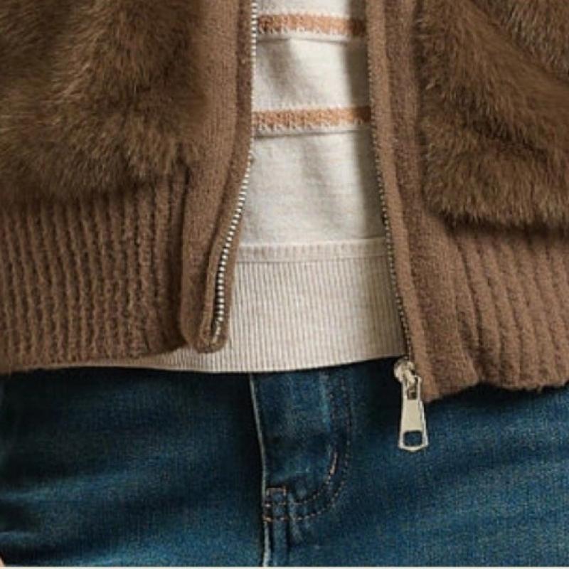 BCBG Poufer Knit Zip Jumper B6s1g580