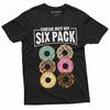 Men's Funny Donut Six Pack Workout Shirt Gym Funny Tee For Him Humor Tee