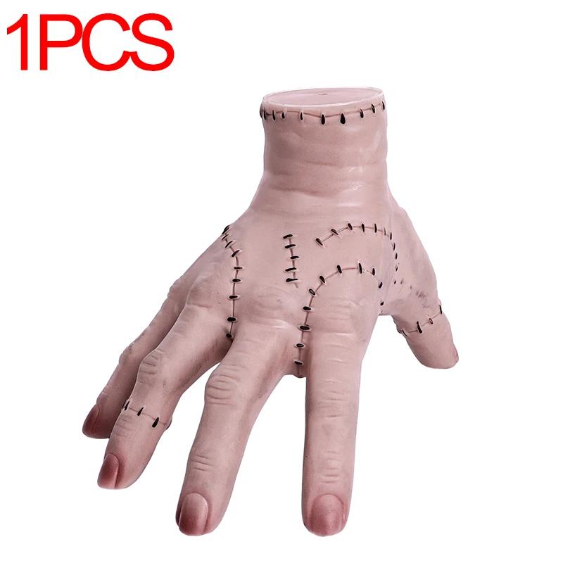 Wednesday Addams Pvc Thing Hand Cosplay Addams Family Figurine Home Decoration Desktop Crafts Halloween Party Costume Props