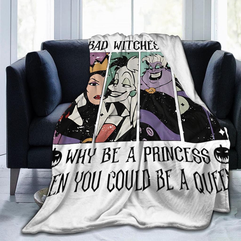 Bösewichte Böse Hexen Club Deckenbezug Korallenfleece Böse Königin Ursula Maleficent Ultra-Weiche Überwurfdecken Sofa Teppich Stück