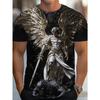 Nouveau T-shirt Homme Imprimé Ange - Impression Numérique, Tissu Stretch, T-shirt d'Été Décontracté, T-shirt Ange, T-shirt Homme