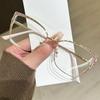 Latest Exquisite Diamond Studded Alloy Eyeglass Frame for For Ladies Anti Blue Light Glasses Fashionable Cat Eye Computer Safety Glasses