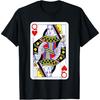 Carte à Jouer Reine de Cœur Costume d'Halloween Casino T-shirt Facile