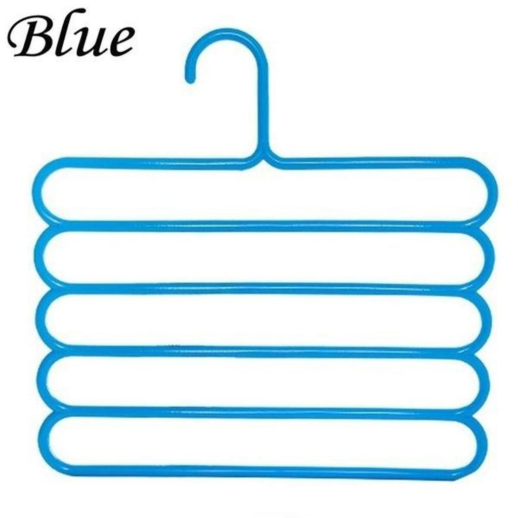 1/4PCS Clothes Hangers 5-Layers Trousers Holders Closet Storage Organizers 5 Layers Pants Towel Scarfs Racks Storage Organization