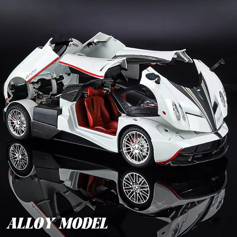 1/18 Pagani Sportwagenmodell aus Legierung, Rennwagenmodell aus Metalldruckguss, Simulation mit Ton und Licht, Pullback, Kinderspielzeug, Jungensammlung, Ornamente, Geschenk