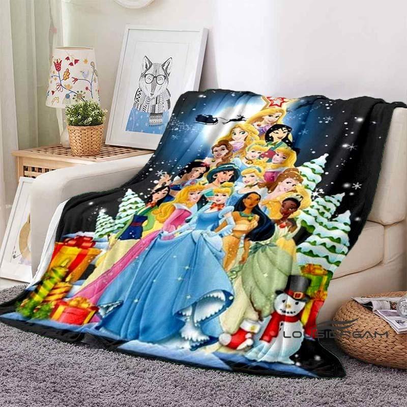 3D Printed Disney Princess Cartoon Blanket, Suitable for All Seasons, Wearable By Children and Adults, A Luxurious Gift Choice.