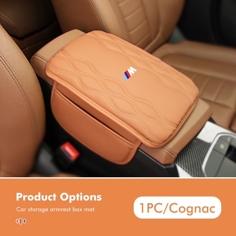 For BMW Car Armrest Pad with Side Storage Bag Center Armrest Protective E70 E91 E30 G30 E53 M3 M5 X6 X4 X7 E92 E93 X1 X3 X5 JK4