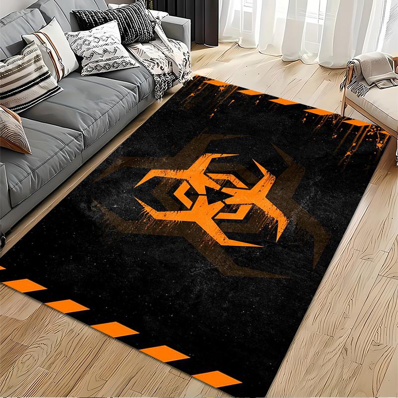 Spider Biohazard Rug for Unique Decor Suitable for Use As an Anti-slip Game Mat for Living Room and Bedroom Sofas