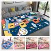 Planetary Numbers Cartoon Area Rug Rectangular Carpet for Living Room Bedroom Dining Home Decor Non-Slip Washable Child Play Mat