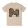 Funny Two Men Kissing Meme Tshirt Womens Fashion Hip Hop Retro Tshirt Loose Short Sleeve Tshirt Top