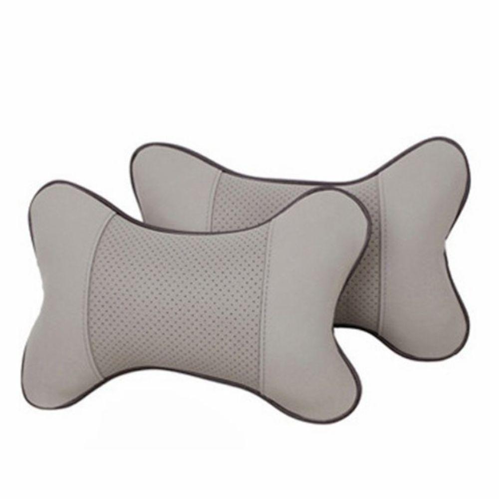Comfortable Leather Cotton Bone Car Seat Headrest Restraint Head Neck Rest Pillow Cushion Pad