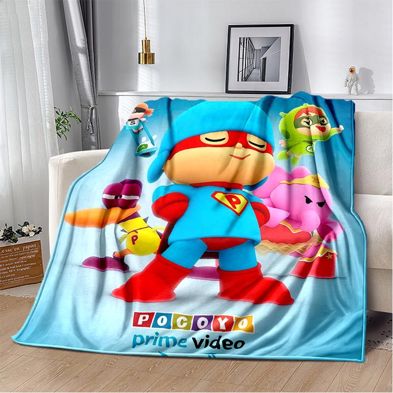 3D Zábavná P-Pocoyo Elly Pato Kreslená Deka, Mäkká Deka na Posteľ Pohovku Piknik Cestovanie Kanceláriu, Darček pre Deti