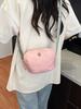Mini-Schultertasche aus Nylon für Damen mit Reißverschlusstasche und Macaron-Farben für Reisen und Freizeit