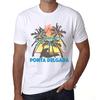 Men’s Vintage Tee Shirt Graphic T Shirt Summer Triangle Ponta Delgada White