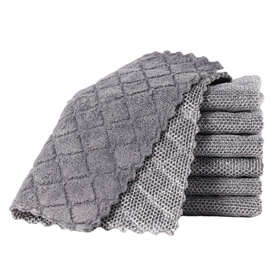 10Pcs Cleaning Cloth Multipurpose Wire Rag Use Reusable Dry Wet Dishwashing Double Sided Cleaning