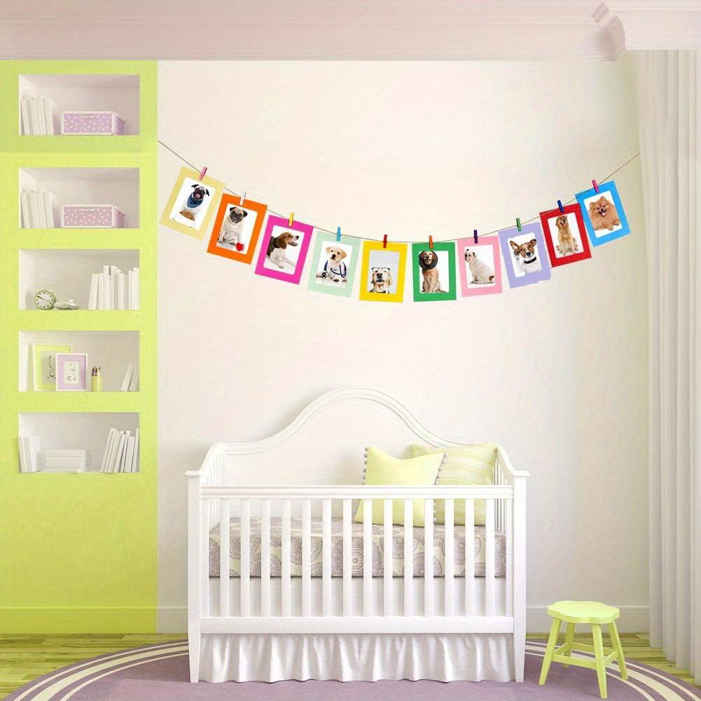 20pcs Paper Photo Frame, 4x6 In Photo with Clip, for Back To School Decoration, Hanging Photo Display, Suitable for Home, Dormitory Decoration