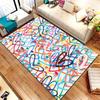 Tapis Art Visuel Illusion Visuelle Cœur Tridimensionnel Tapis d'Entrée Tapis Style Nordique Tapis de Décoration Chaleureuse pour Chambre à Coucher