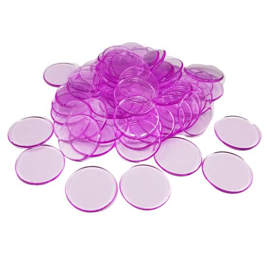 100 st 19 mm Bingomarker Transparent Färg Räkning Matematikspel Räknemarkörer