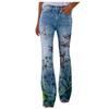 Ladies Casual Wide Leg Pants Straight Leg Pants Beltless High Waist Pants