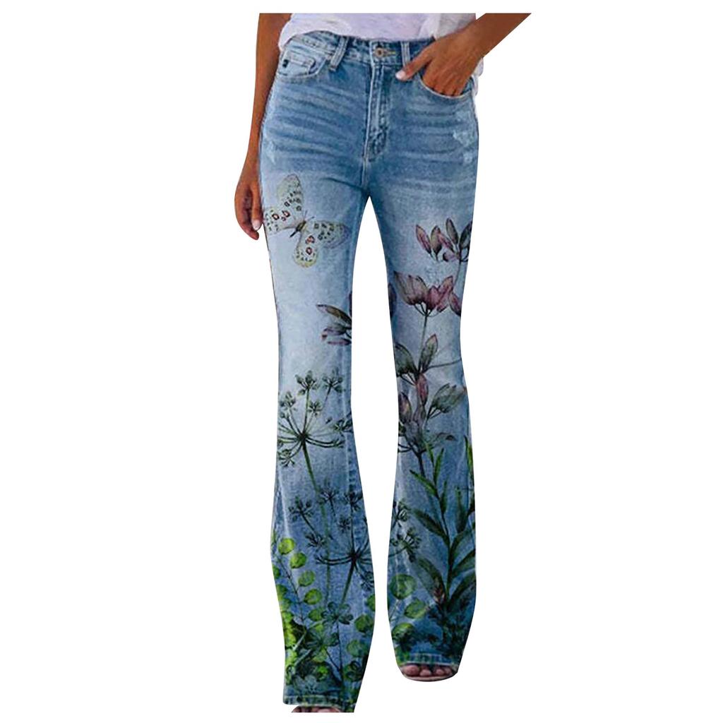 Ladies Casual Wide Leg Pants Straight Leg Pants Beltless High Waist Pants