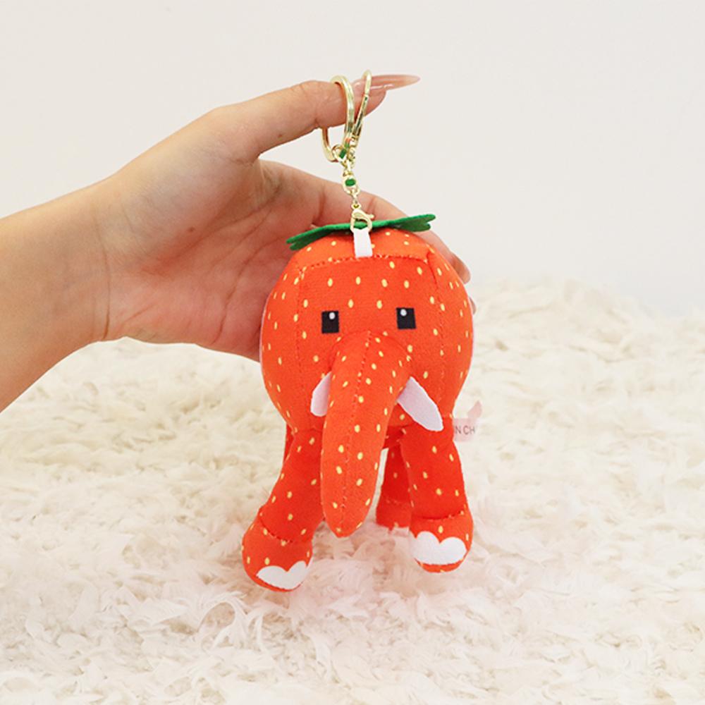 STEAL A BRAINROT Strawberry Elephant Plush Toys Cute No. 67 Keychain Pendant Dolls Game Surrounding Elephant Toys Birthday Gifts