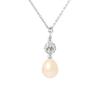 Halskette - - AAA+ Süßwasser-Zuchtperle - 8-9 mm - 925 Silber - Damen