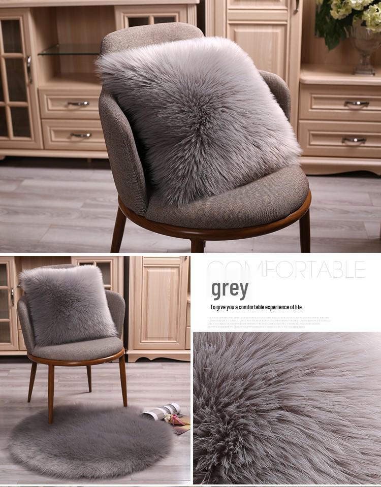 Washable Faux Wool Plush Sofa Cushion Pillow Cover