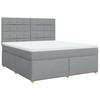 Boxspringbett mit Matratze Hellgrau 180 x 200 cm Stoff
