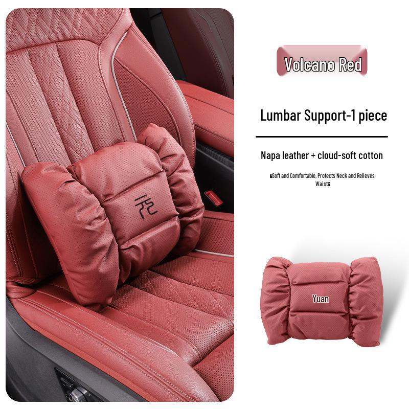 BYD Yuan Plus: Red Neck and Lumbar Support for Car Interior (Fits 25 Models)