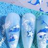 Ocean Theme Nail Art Stickers Summer Blue Whale Jellyfish Coral Starfish Manicure Decoration Decals