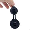 12V 4V DC Dual USB Automobile Music Socket with LED Backlight