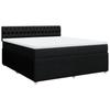 Boxspringbett mit Matratze Schwarz 180 x 200 cm Stoff