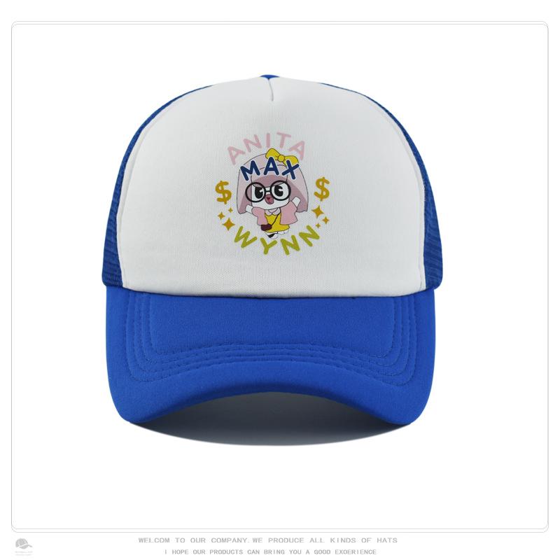 WYNN Casquette de camionneur imprimé dessin animé mignon - Casquette de baseball en éponge et filet