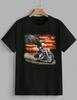 Amerikanische Flagge Adler Motorrad T-Shirt USA Patriotisch Biker Grafik T-Shirt Unisex