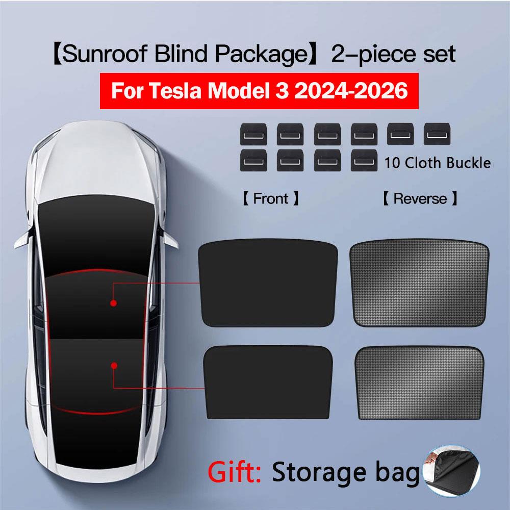 2026 Upgraded for Tesla Model Y New (Juniper) Sunshade Roof Model 3 Accessories Heat Insulation Foldable Glass Sunroof Cover