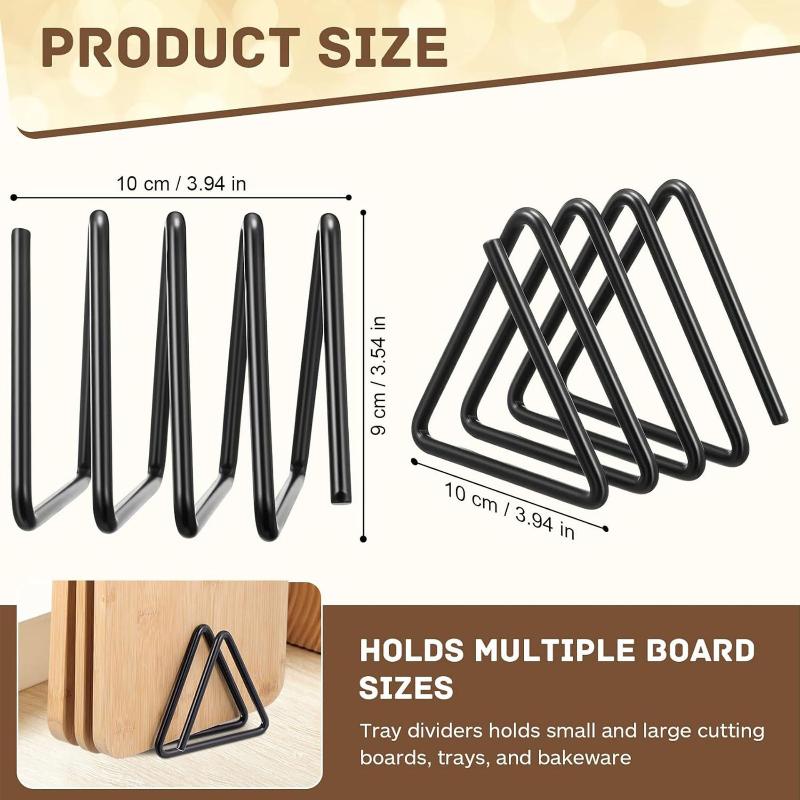 4-Slot Metal Cutting Board Stand Kitchen Storage Rack Divided Organizer For Cutting Boards Kitchen For Cutting Boards For Easy