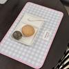 Cute Leather Placemat Waterproof Oilproof Mats Anti Slip Simple Plaid Western Placemats Home Decor