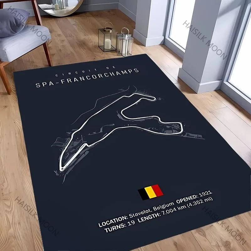 Tappeto Tappetino Tappeto Design Circuito Pista da Corsa - Bahrain Monaco Nürburgring Motorsport Decorazione Casa Camera da Letto Arredo Tappeto Casa