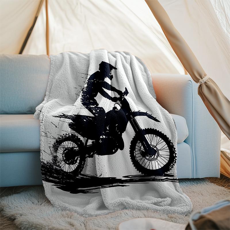 Off-road Motoren Thema Bedrukt Deken - Perfect voor Bank, Bed, Reizen & Buitengebruik | Machine Wasbaar, Gezellig & Duurzaam.
