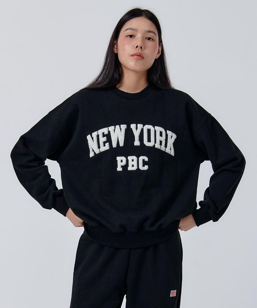 PAPERBOY Boucle New York Sweatshirt-Black