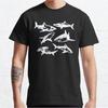 0530 Shark Types Cool Gift for Shark Lover Short Sleeve T Shirt Vintage Graphic Tee 100 Cotton Printed Clothes All Size Tops