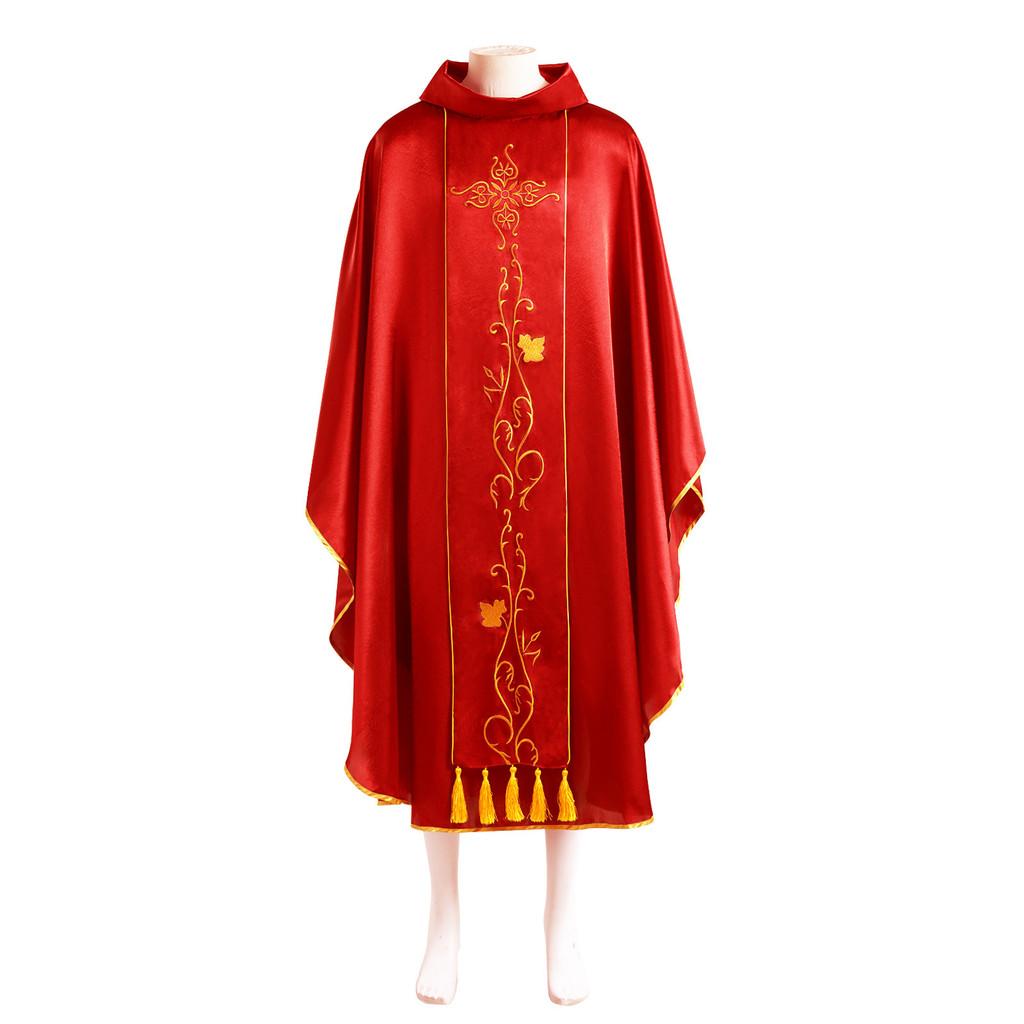 Medieval Priest Cosplay Costume With Tassel Robe For Halloween And Themed Events