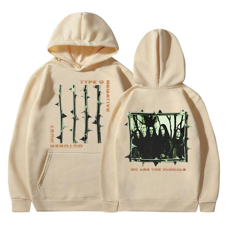 Type O Negative October Rust Hoodie Gothic Metal Rock Band Sweatshirt Men's Vintage Hip Hop Oversized Long Sleeve Hoodies Unisex