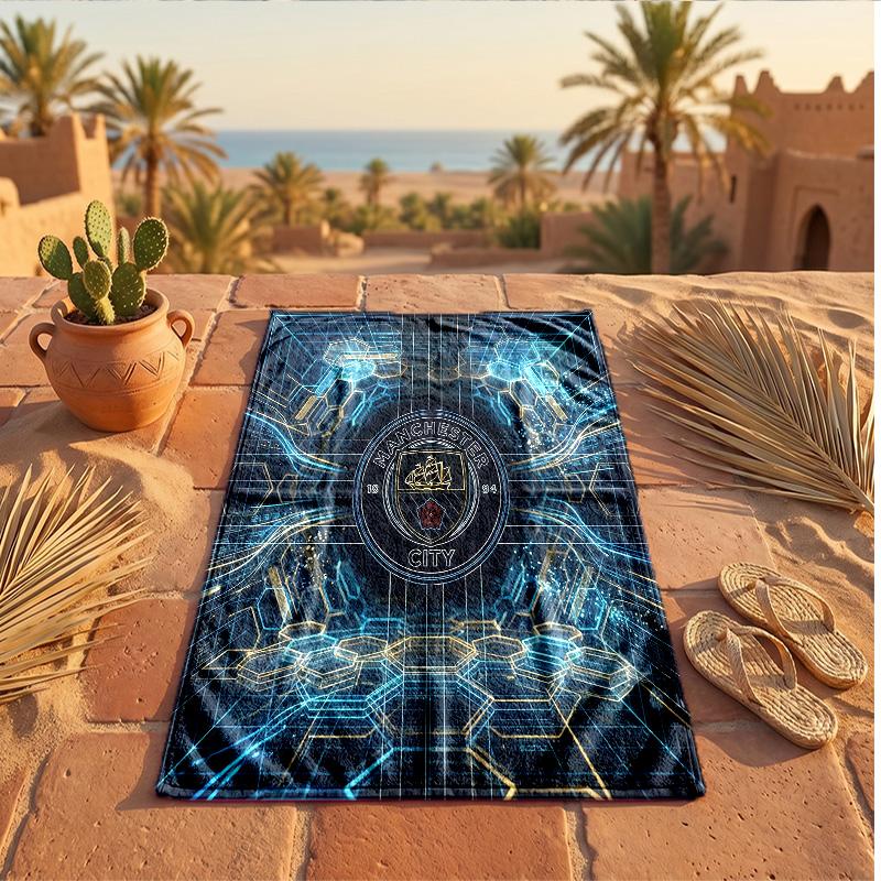 Manchester City Print Microfiber Beach Towel Quick Dry Absorbent Large Towel For Beach Swimming Travel